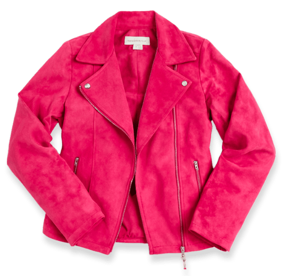 Veste de motard zippée en suédine