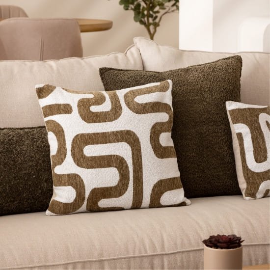 Coussin jacquard chenille, Safina