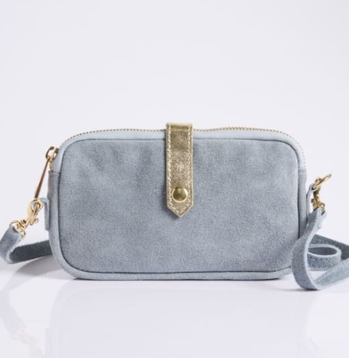 Sac pochette cuir velouté