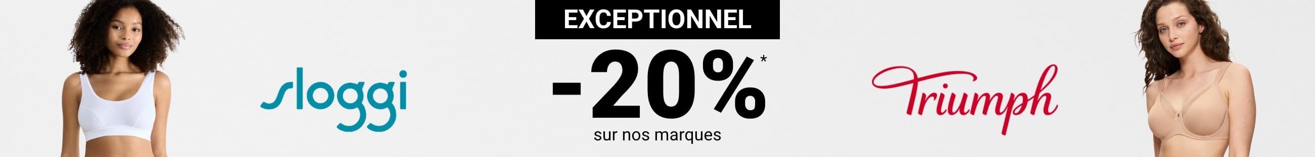 -20% sur les marques Sloggi et Triumph