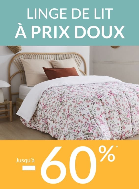 Linge de maison à prix doux