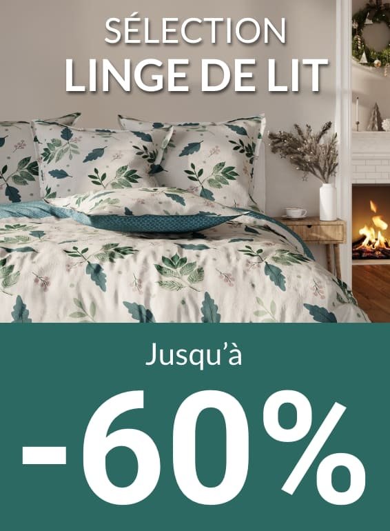 Sélection linge de lit jusqu'à -60%