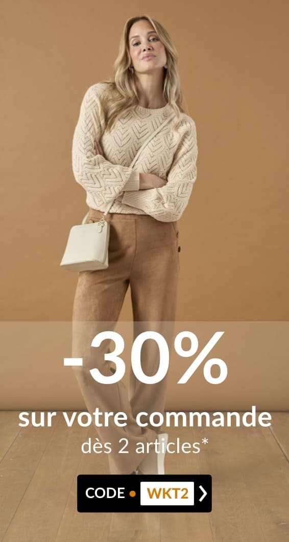 -30% sur votre commande dès 2 articles code WKT2
