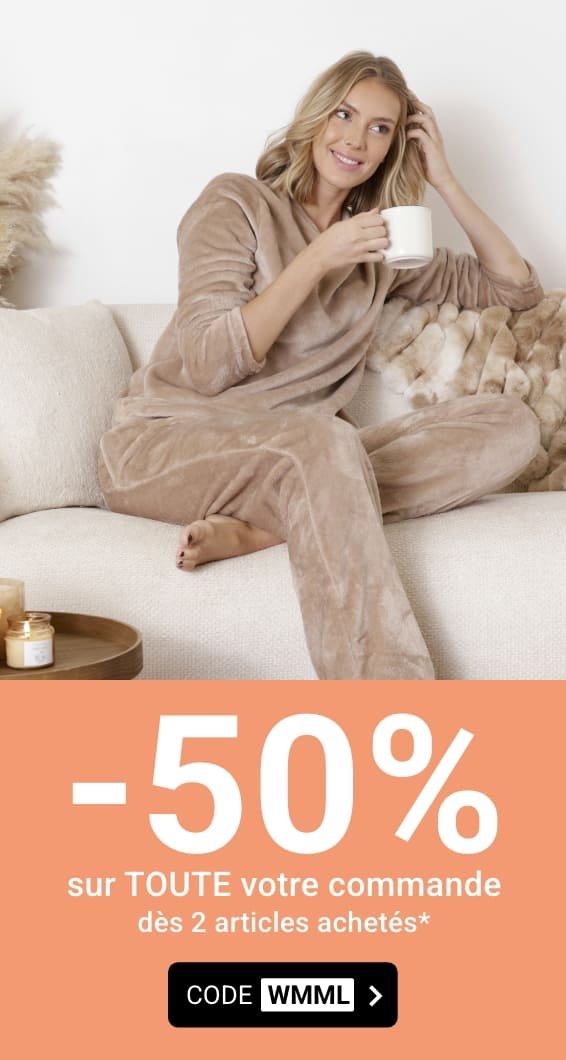 -50% dès 2 articles Code WMML