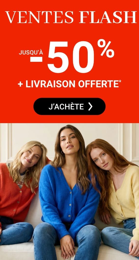 Ventes flash jusqu'à -50%