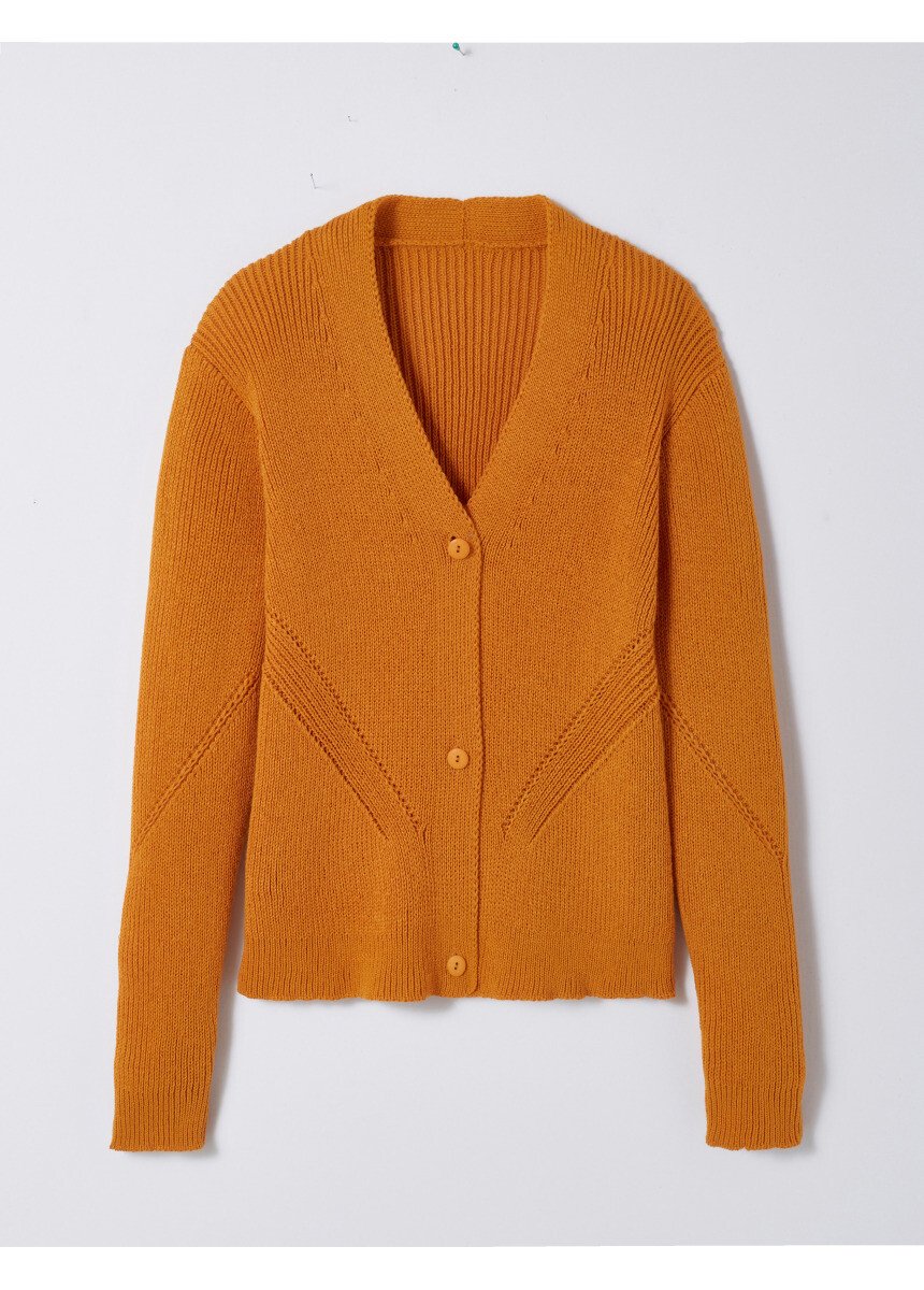 Ribbed button cardigan clearance